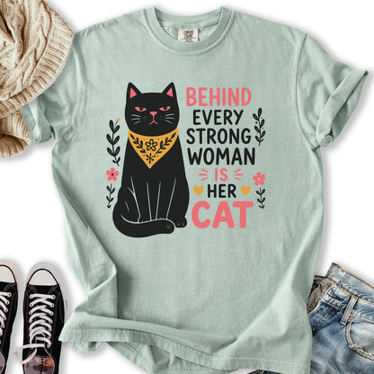 Strong Women Cat T-Shirt