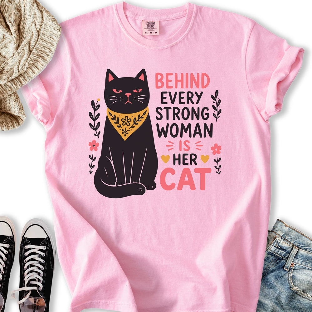 Strong Women Cat T-Shirt