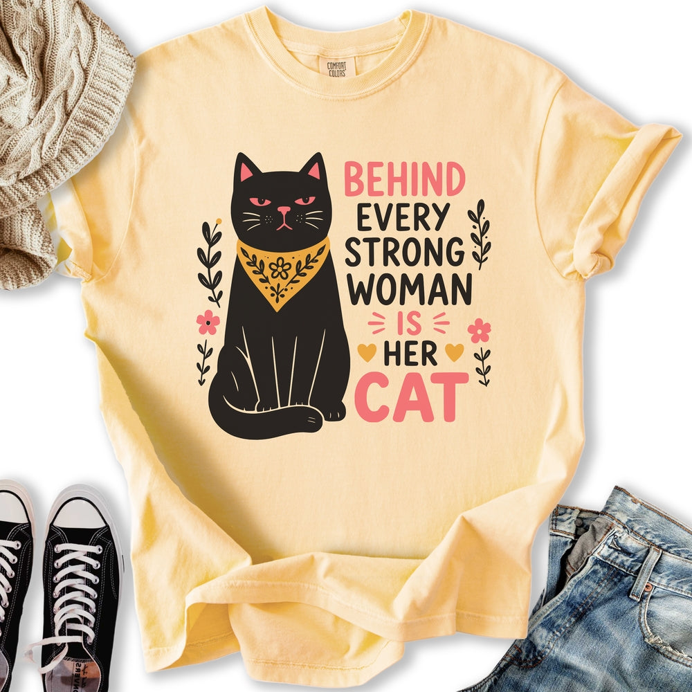 Strong Women Cat T-Shirt