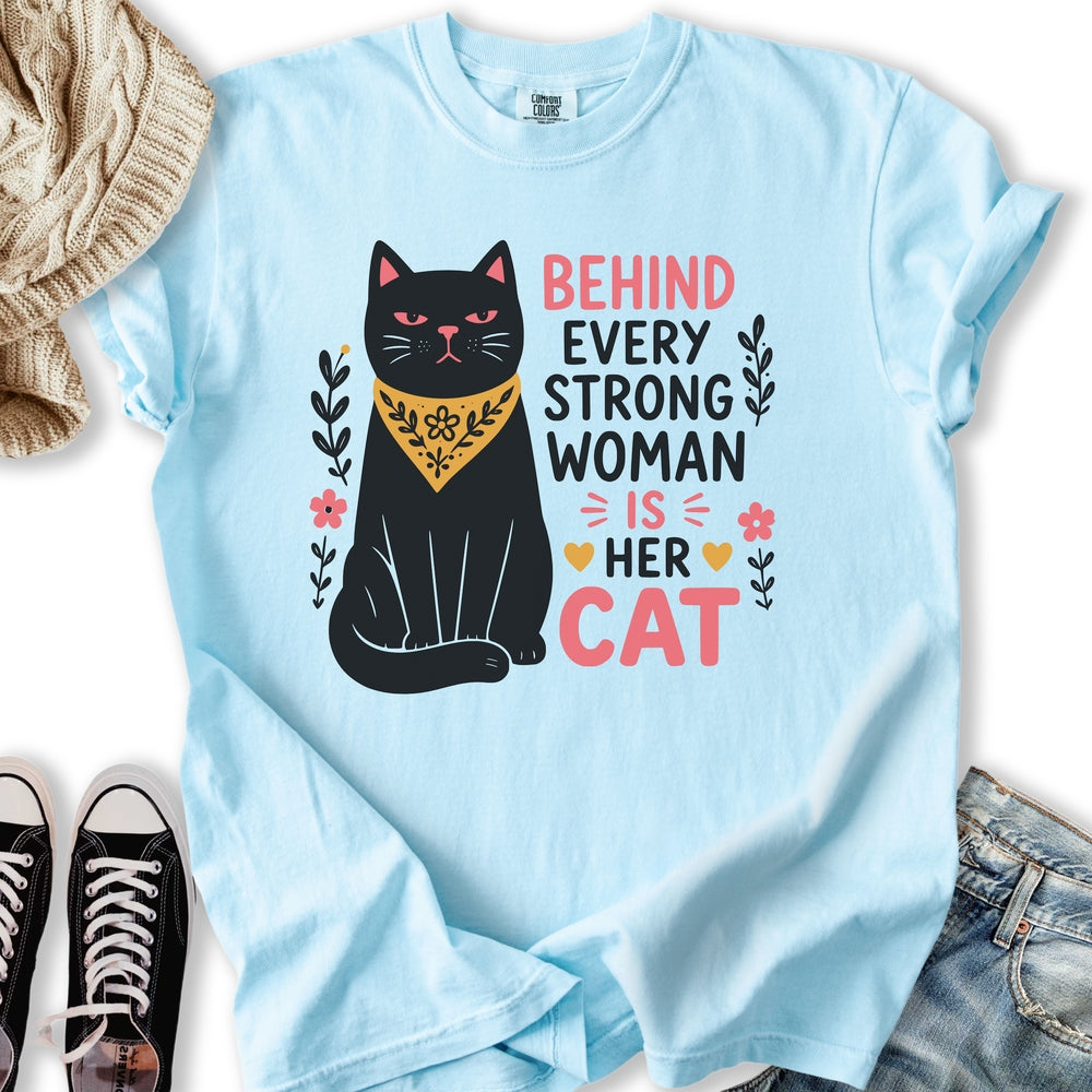 Strong Women Cat T-Shirt
