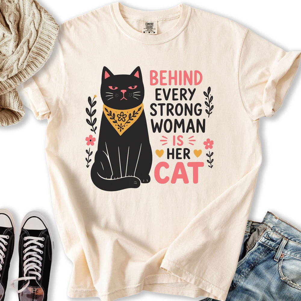 Strong Women Cat T-Shirt