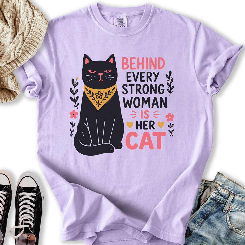 Strong Women Cat T-Shirt