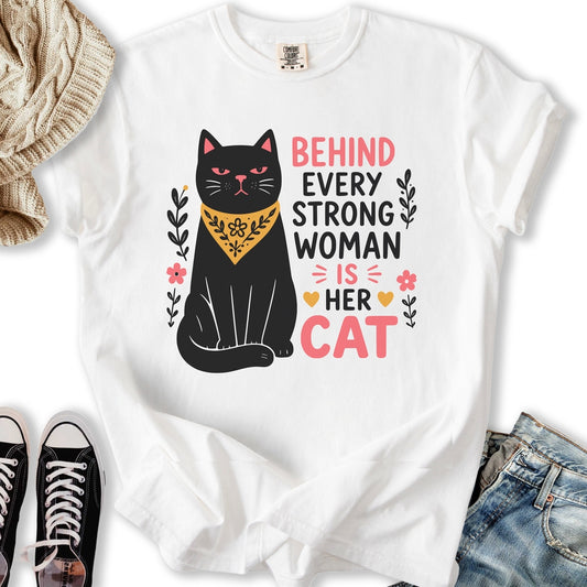 Strong Women Cat T-Shirt