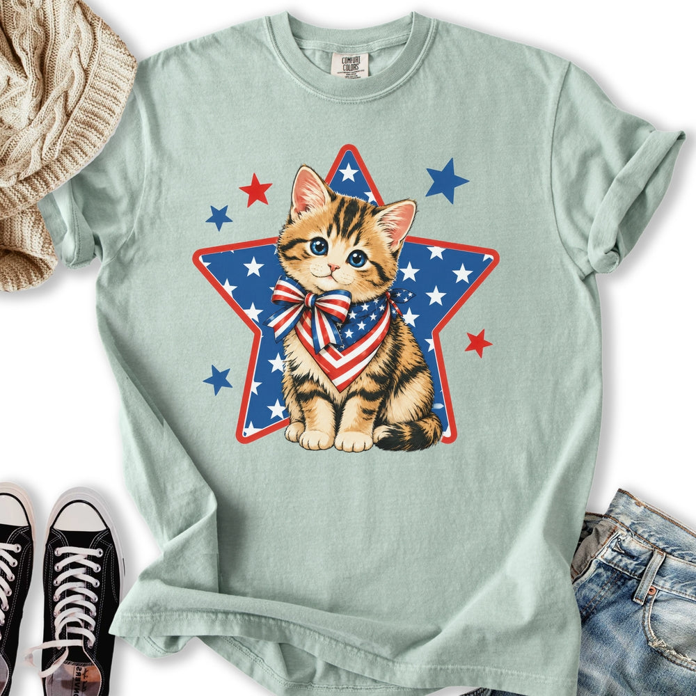 Stars and Stripes Kitten T-Shirt