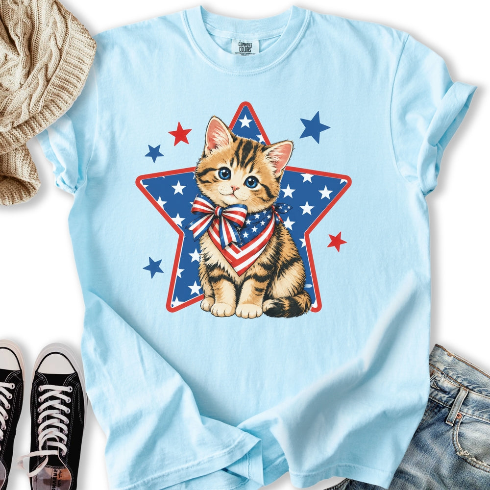 Stars and Stripes Kitten T-Shirt