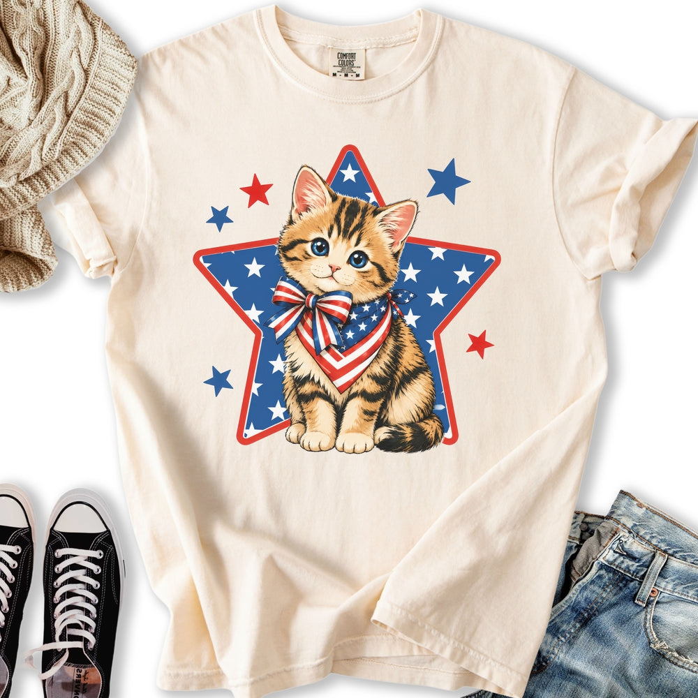 Stars and Stripes Kitten T-Shirt