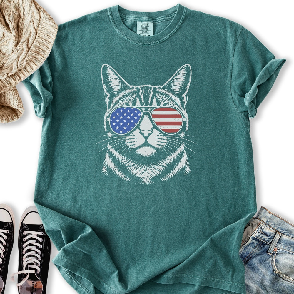 USA Aviator Cat T-Shirt