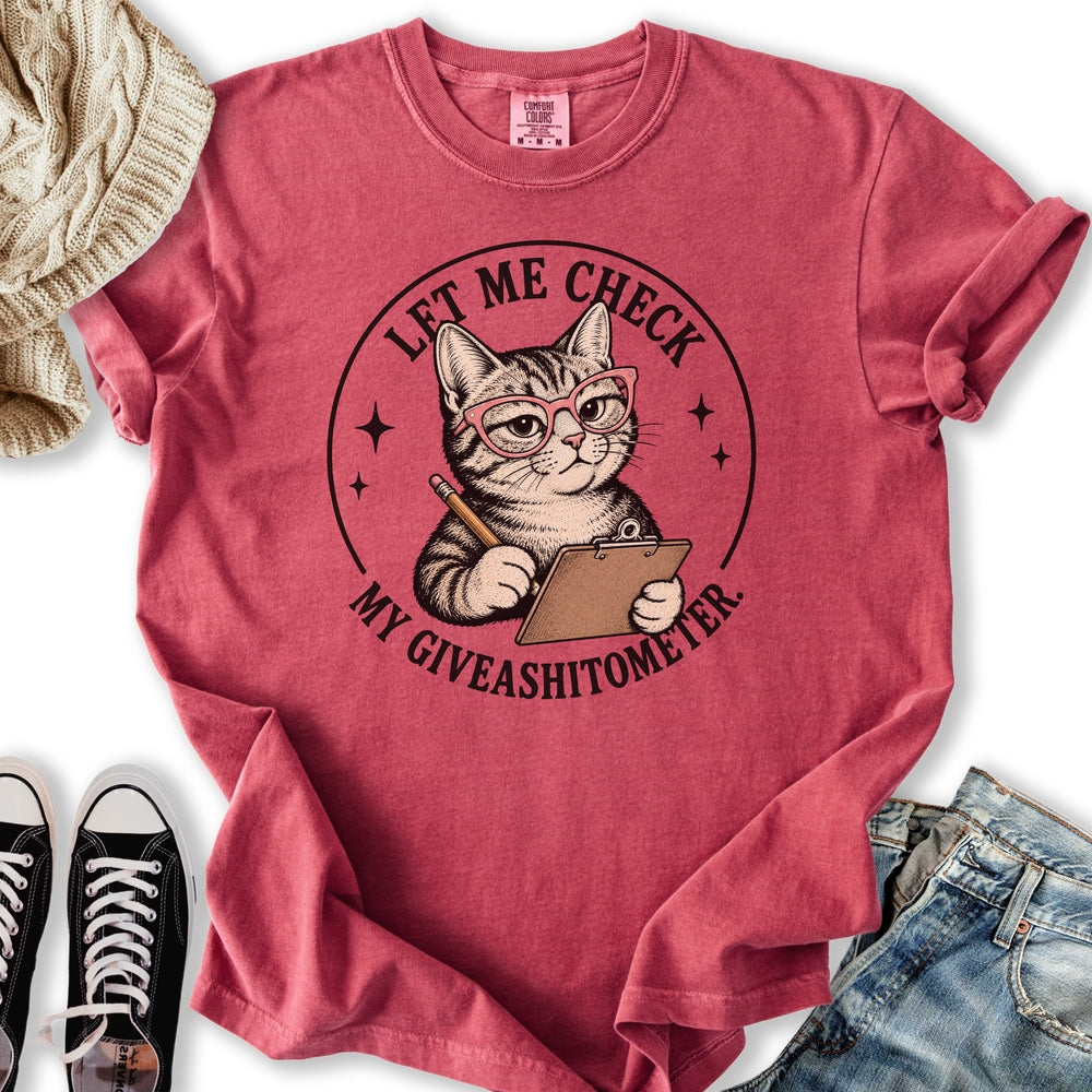 Giveashitometer Cat T-Shirt