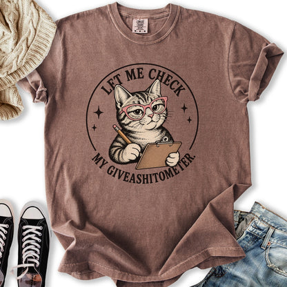Giveashitometer Cat T-Shirt
