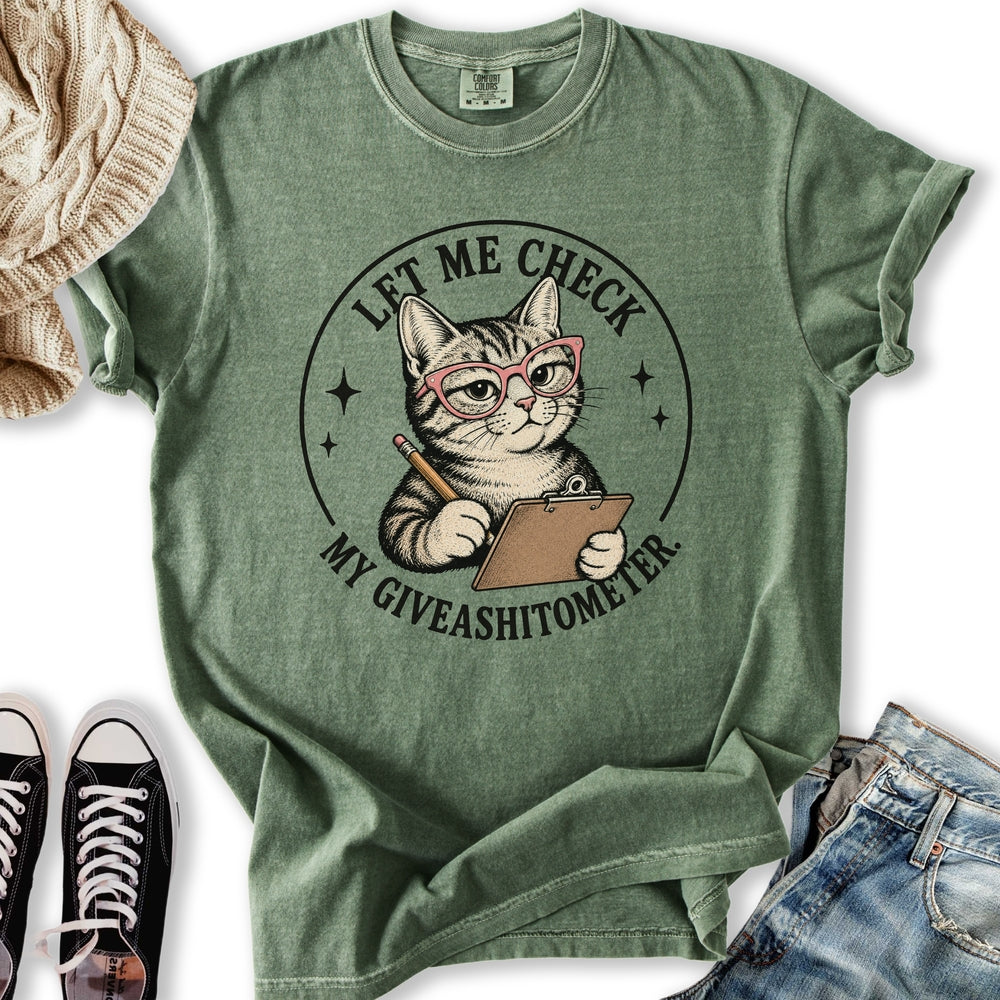 Giveashitometer Cat T-Shirt