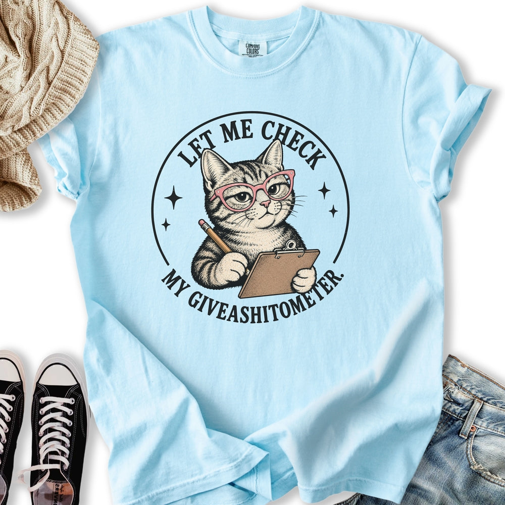 Giveashitometer Cat T-Shirt