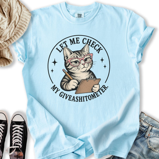 Giveashitometer Cat T-Shirt