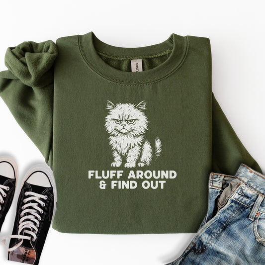 Fluff Around Cat Sweatshirt