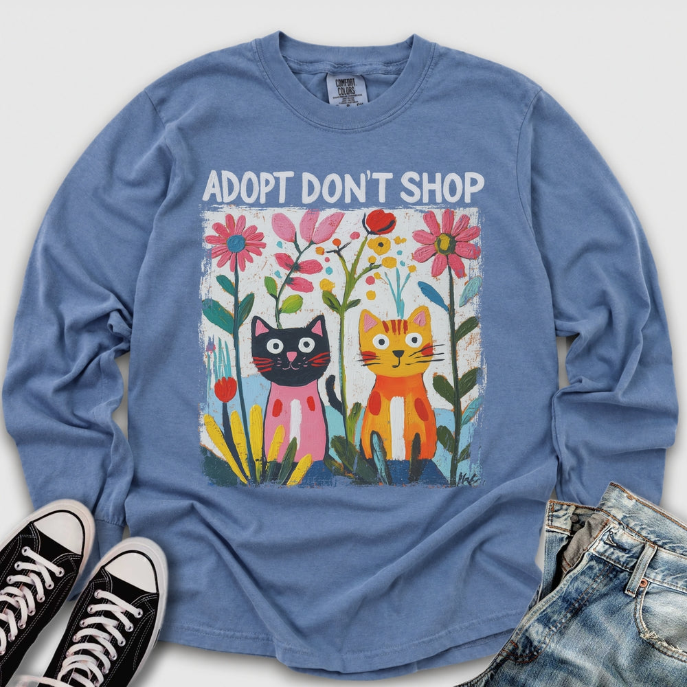 Adopt Dont Shop Long Sleeve Tee