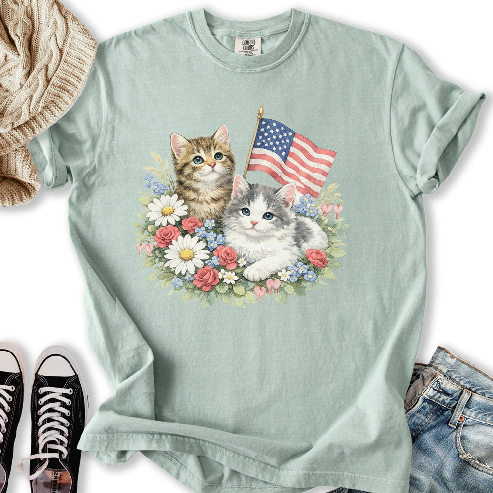 Vintage 4th July Kittens T-Shirt