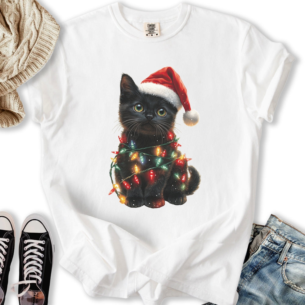 Christmas Cat Lights T-Shirt