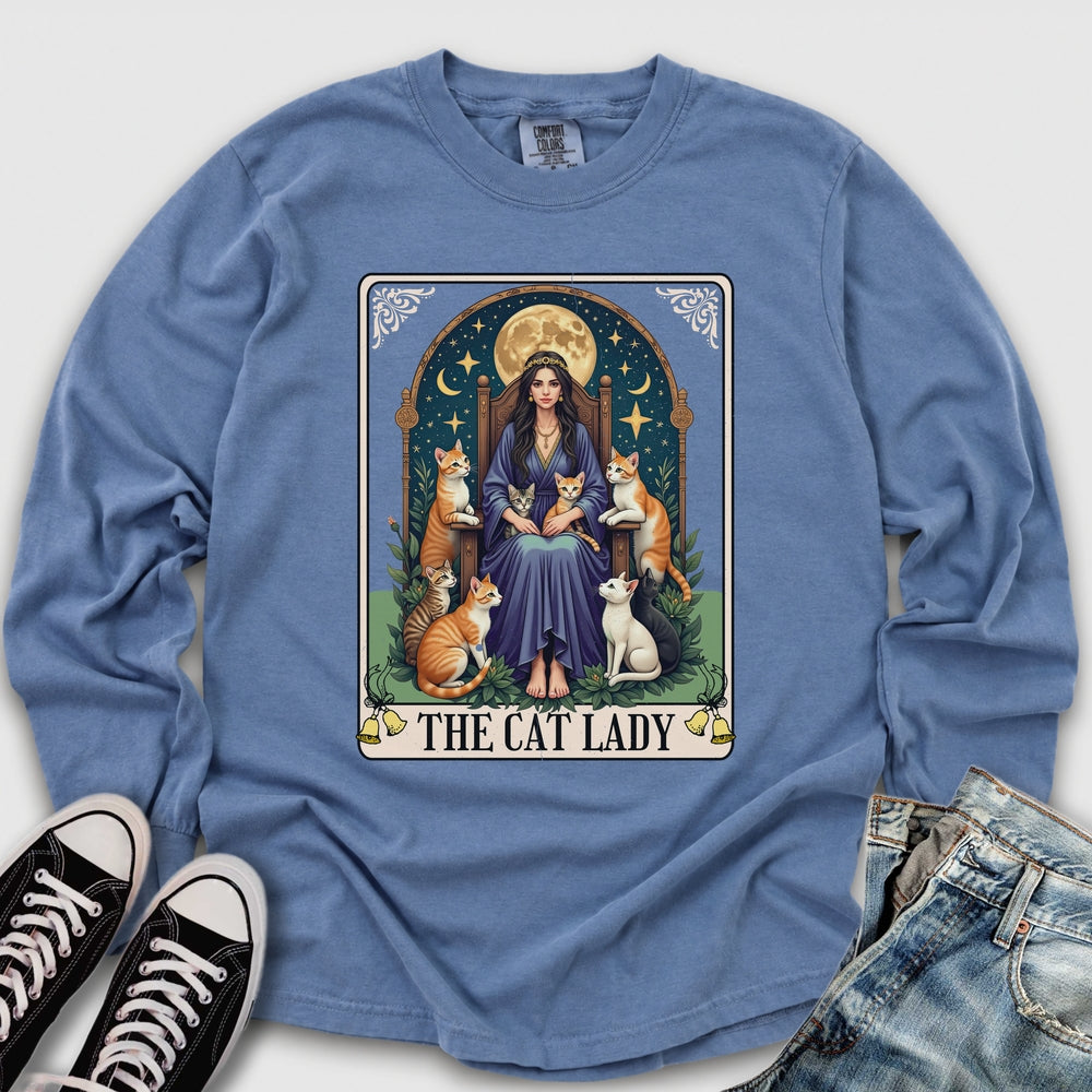Ginger Cat Lady Tarot Long Sleeve Tee