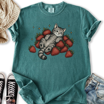 Strawberry Cat Relaxed Tee