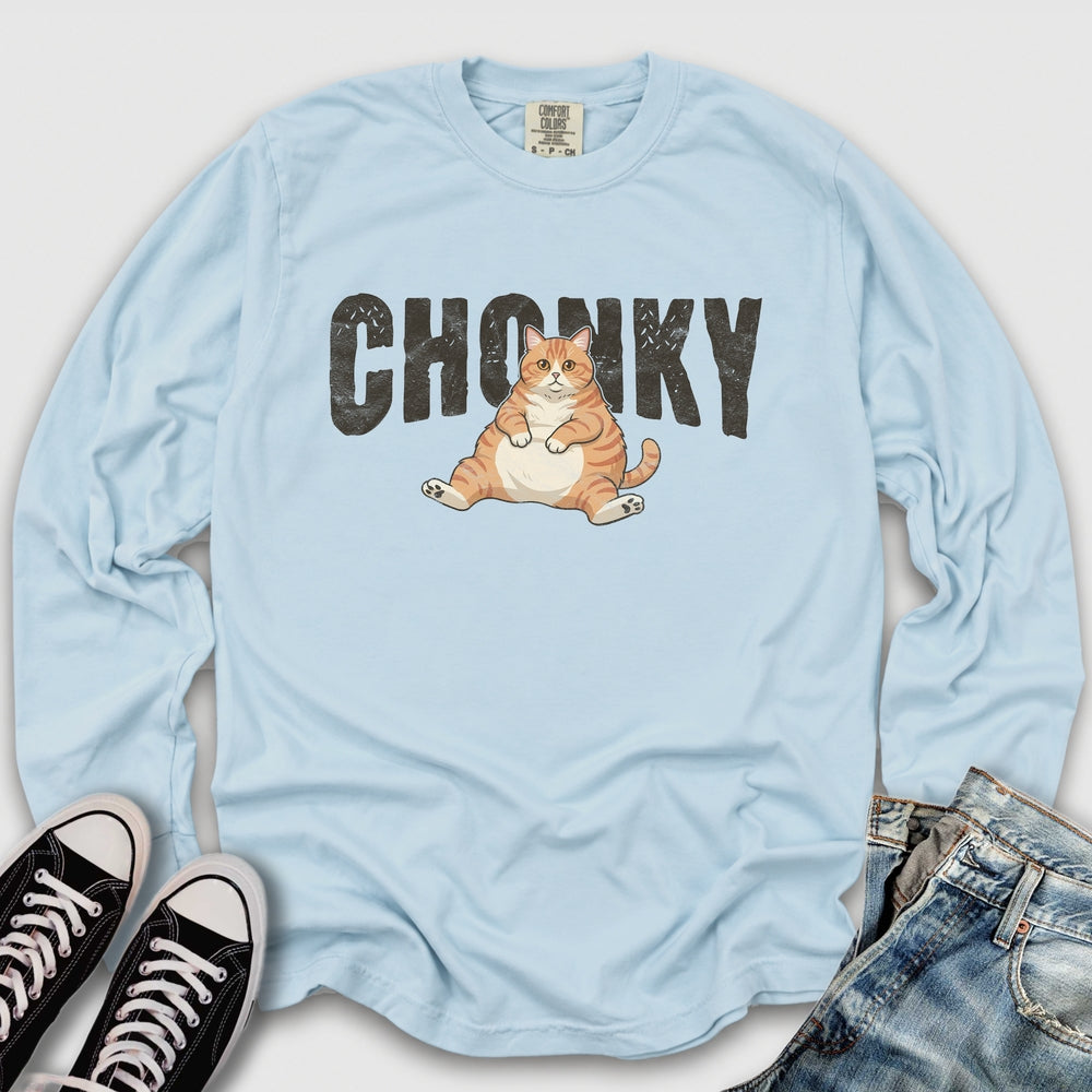 Chonky Orange Cat Long Sleeve Tee