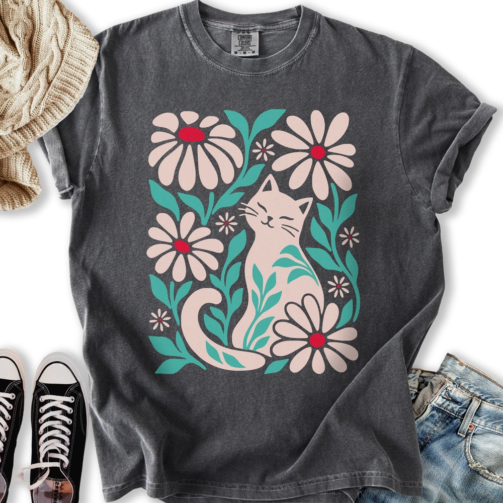 Blooming Cat Lover Relaxed Tee