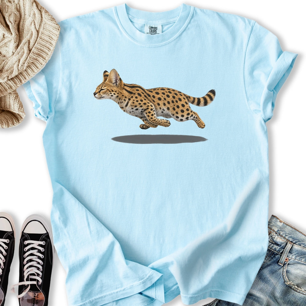 Serval Cat Zoomies Relaxed Tee