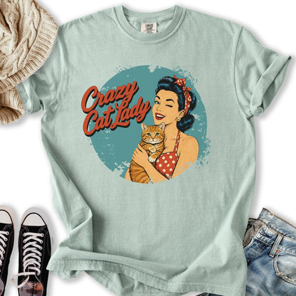 Retro Crazy Cat Lady III Relaxed Tee