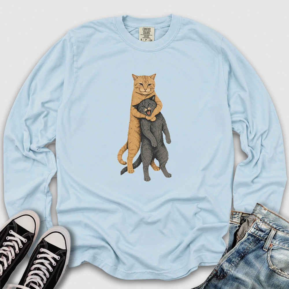 Cat Headlock Long Sleeve Tee