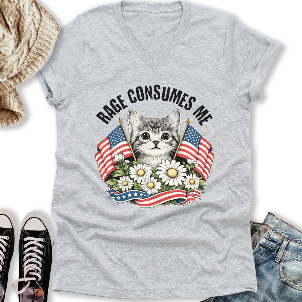Rage Consumes Me II V-Neck Tee