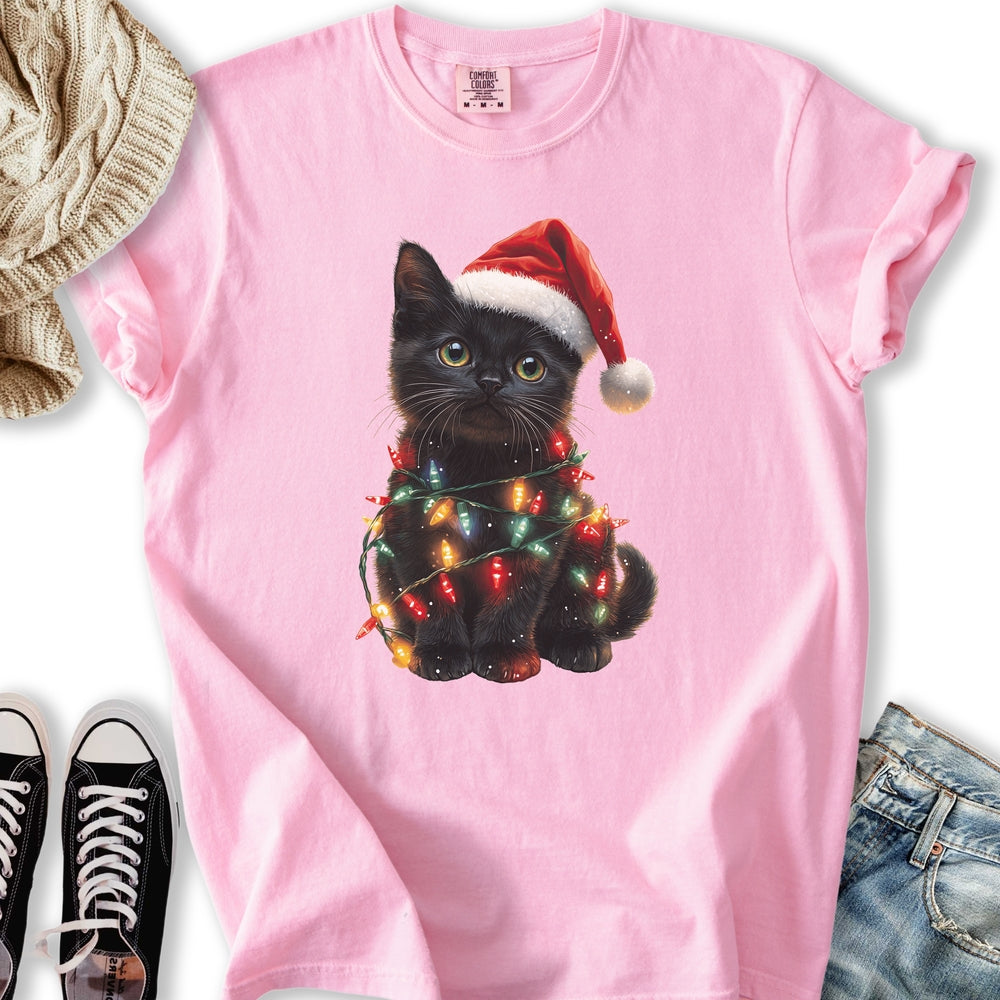 Christmas Cat Lights T-Shirt