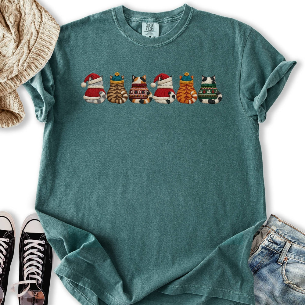 Christmas Sweater Cats Relaxed Tee
