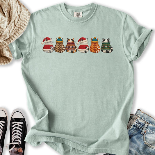 Christmas Sweater Cats Relaxed Tee
