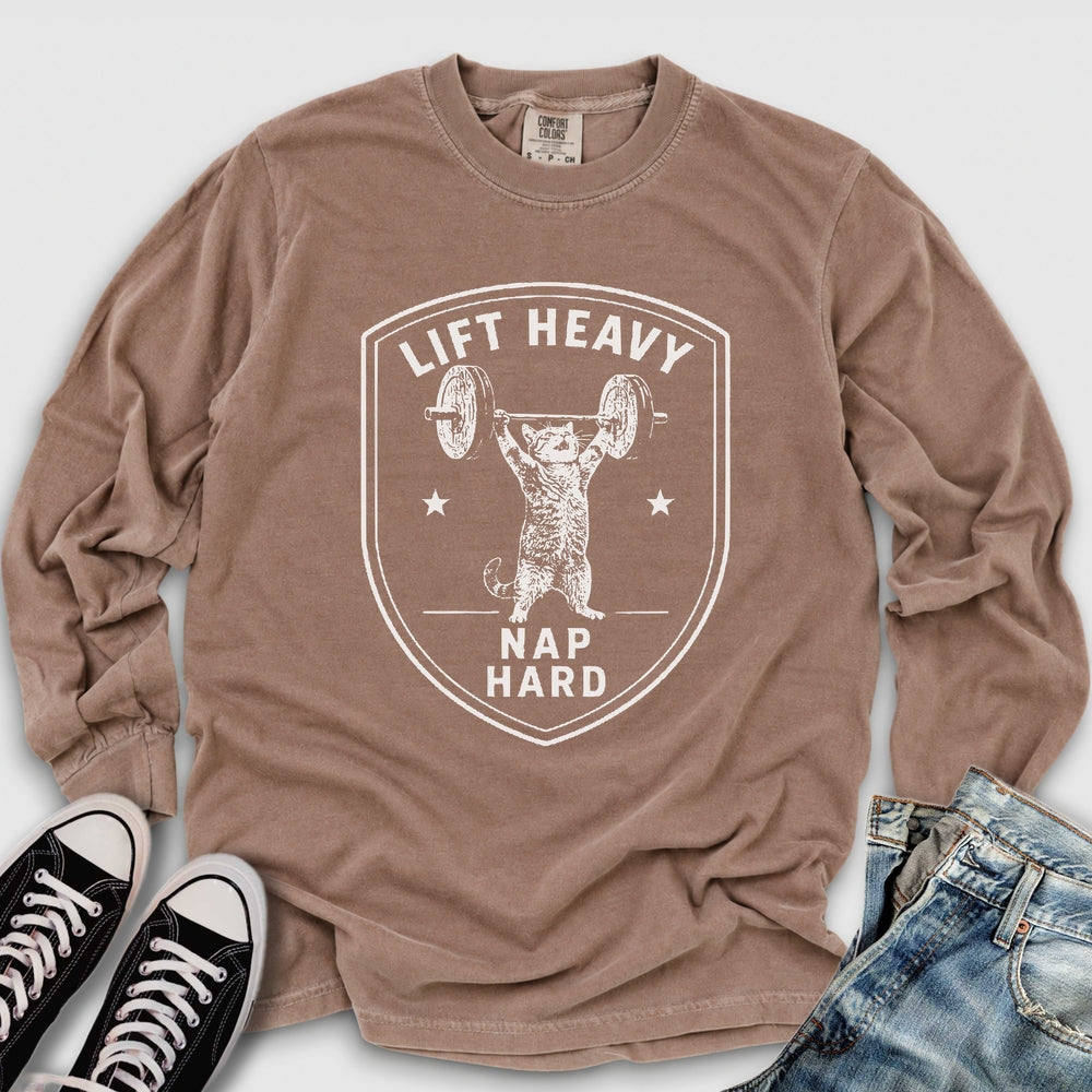 Lift Heavy Nap Hard Long Sleeve Tee