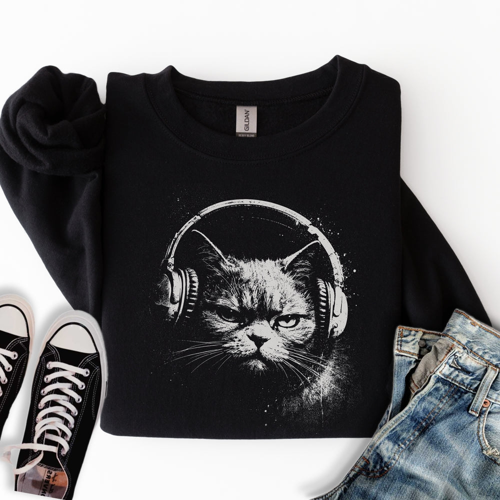 Headphones Cat Sweatshirt
