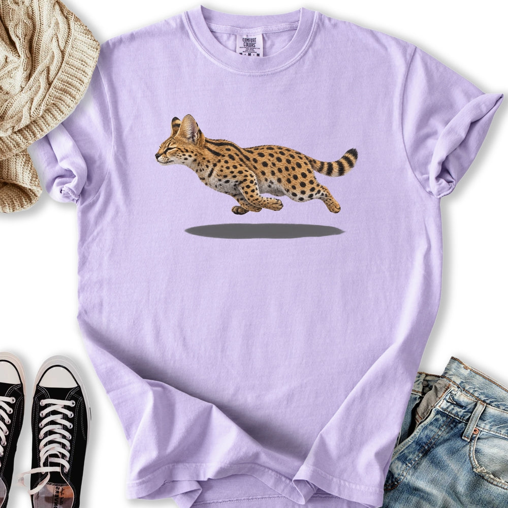 Serval Cat Zoomies Relaxed Tee