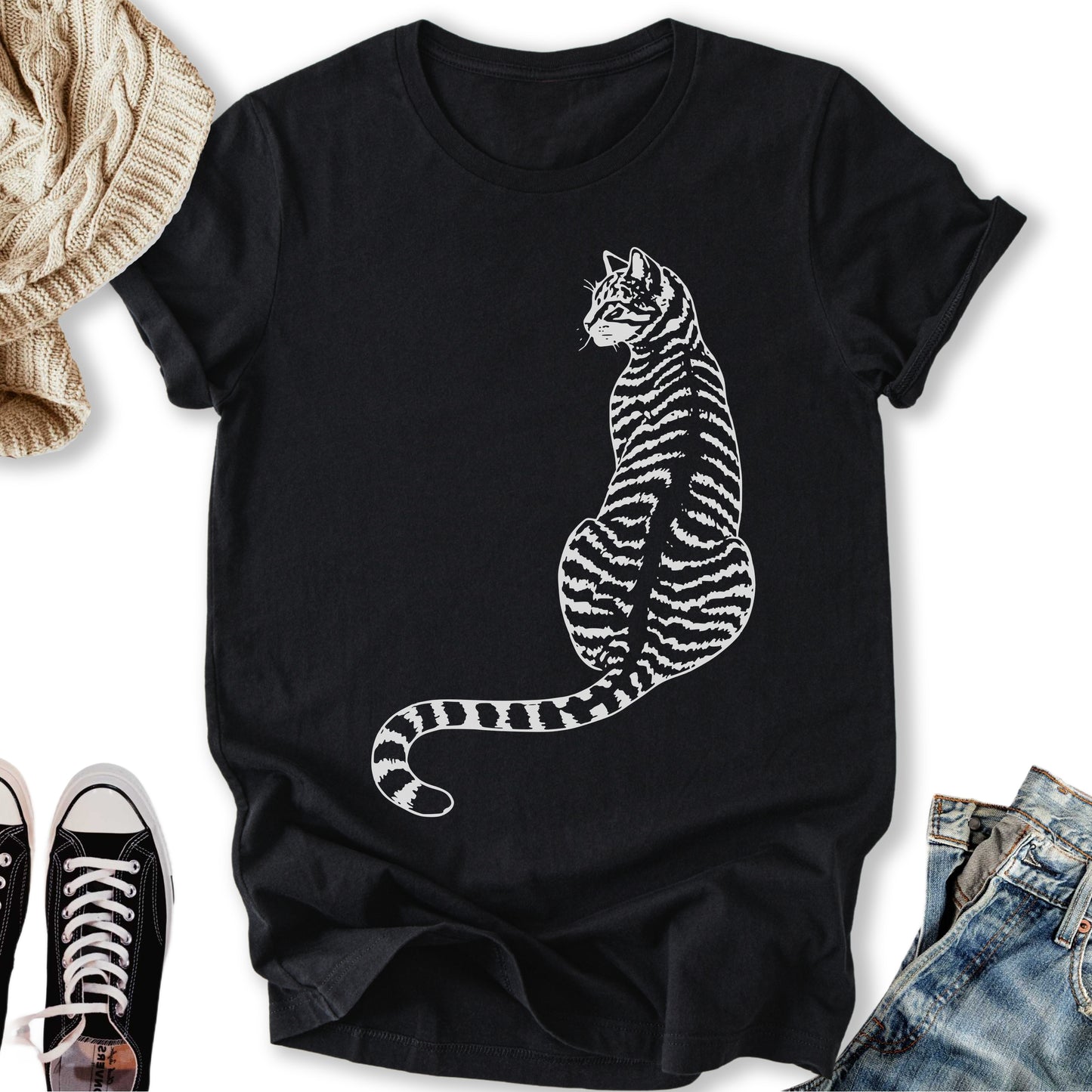 Minimal Tabby Cat T-Shirt