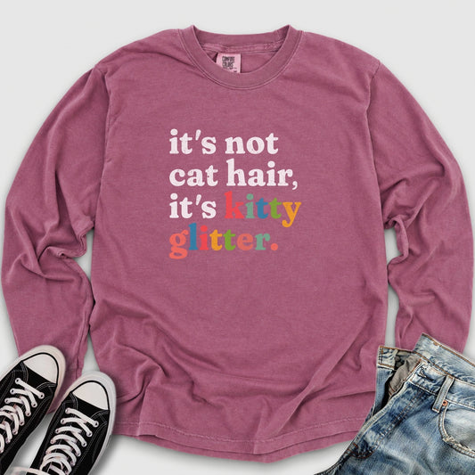 Kitty Glitter Long Sleeve Tee