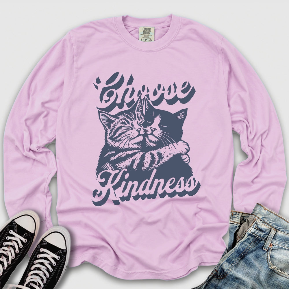 Choose Kindness Cats Long Sleeve Tee