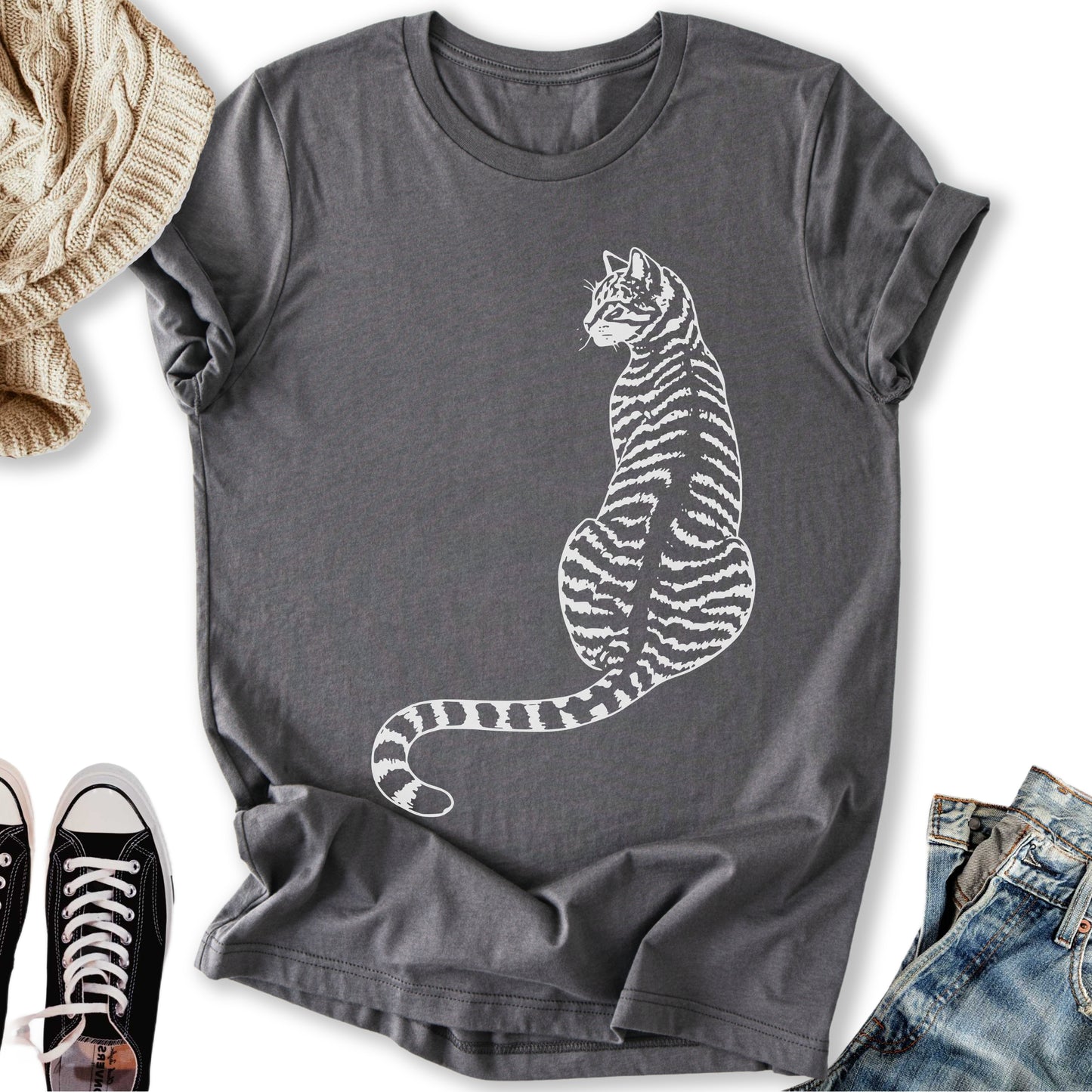 Minimal Tabby Cat T-Shirt