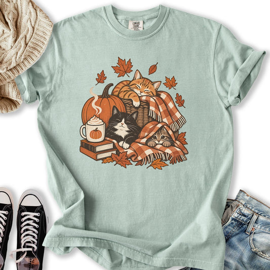 Retro Fall Cats Relaxed Tee