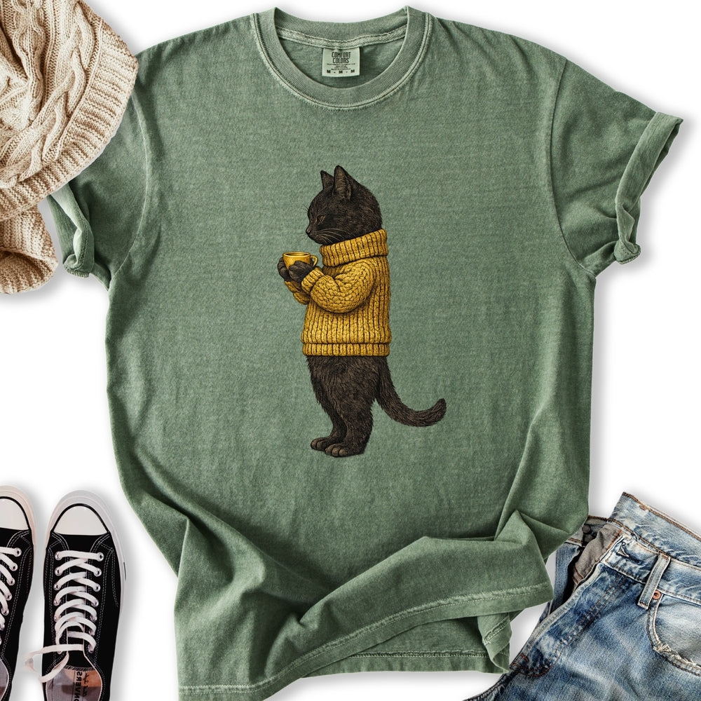 Cozy Black Cat T-Shirt