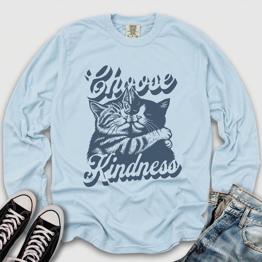 Choose Kindness Cats Long Sleeve Tee