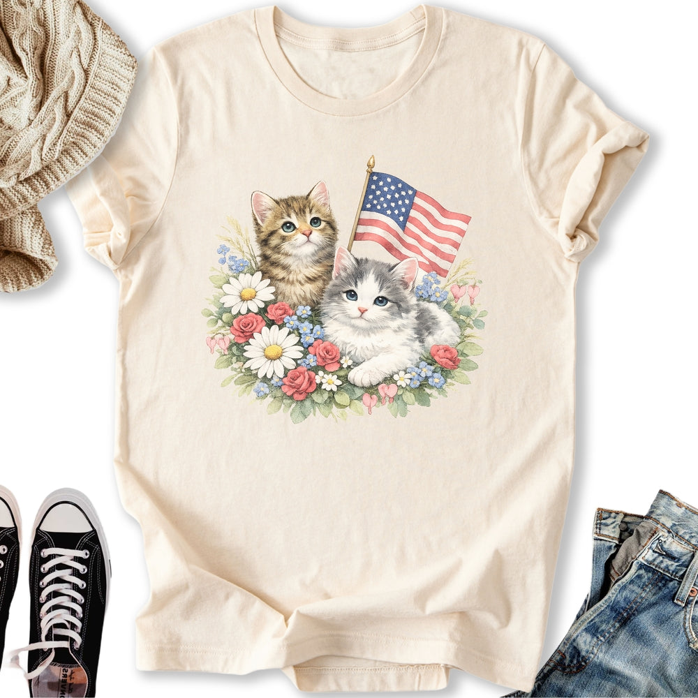 Vintage 4th July Kittens T-Shirt