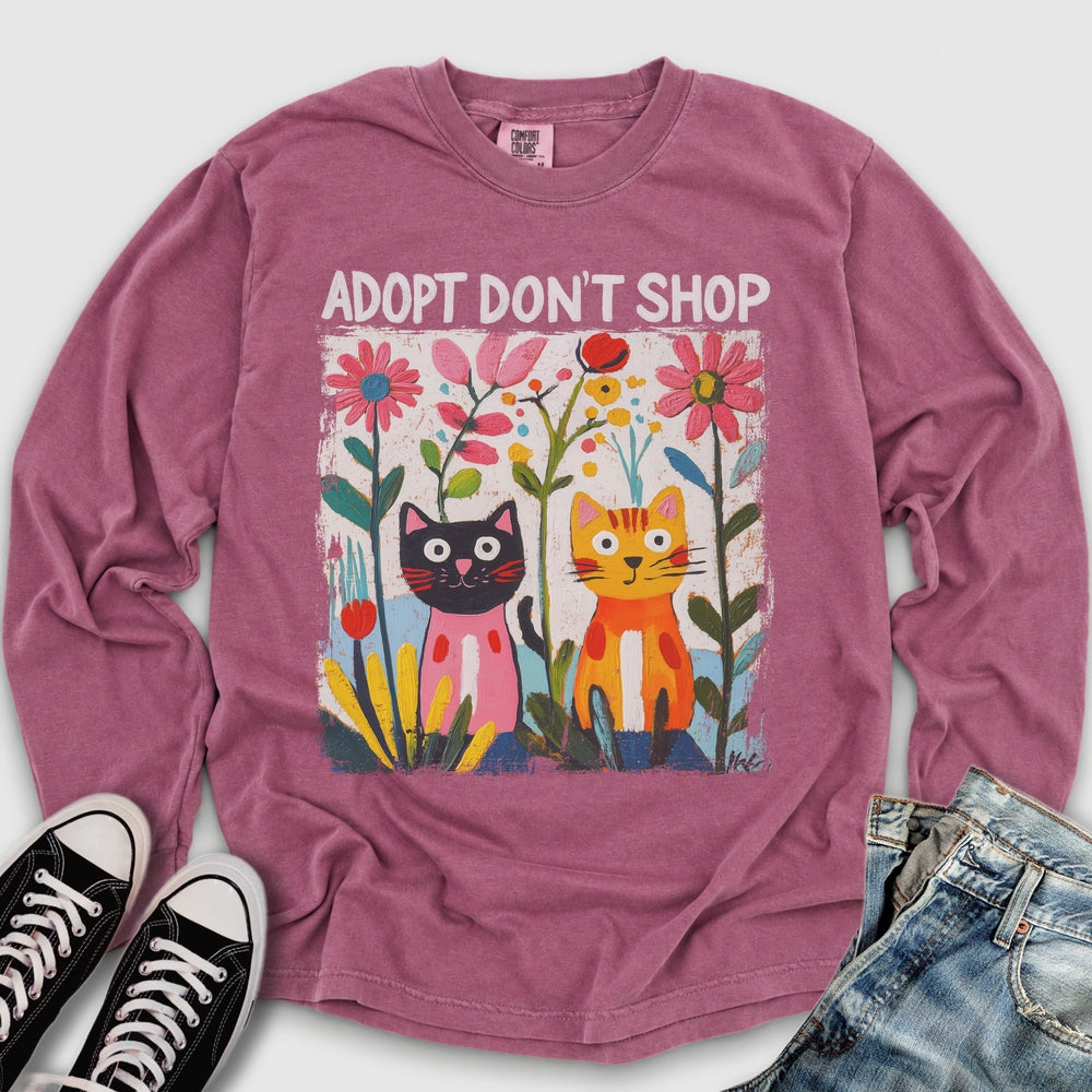 Adopt Dont Shop Long Sleeve Tee