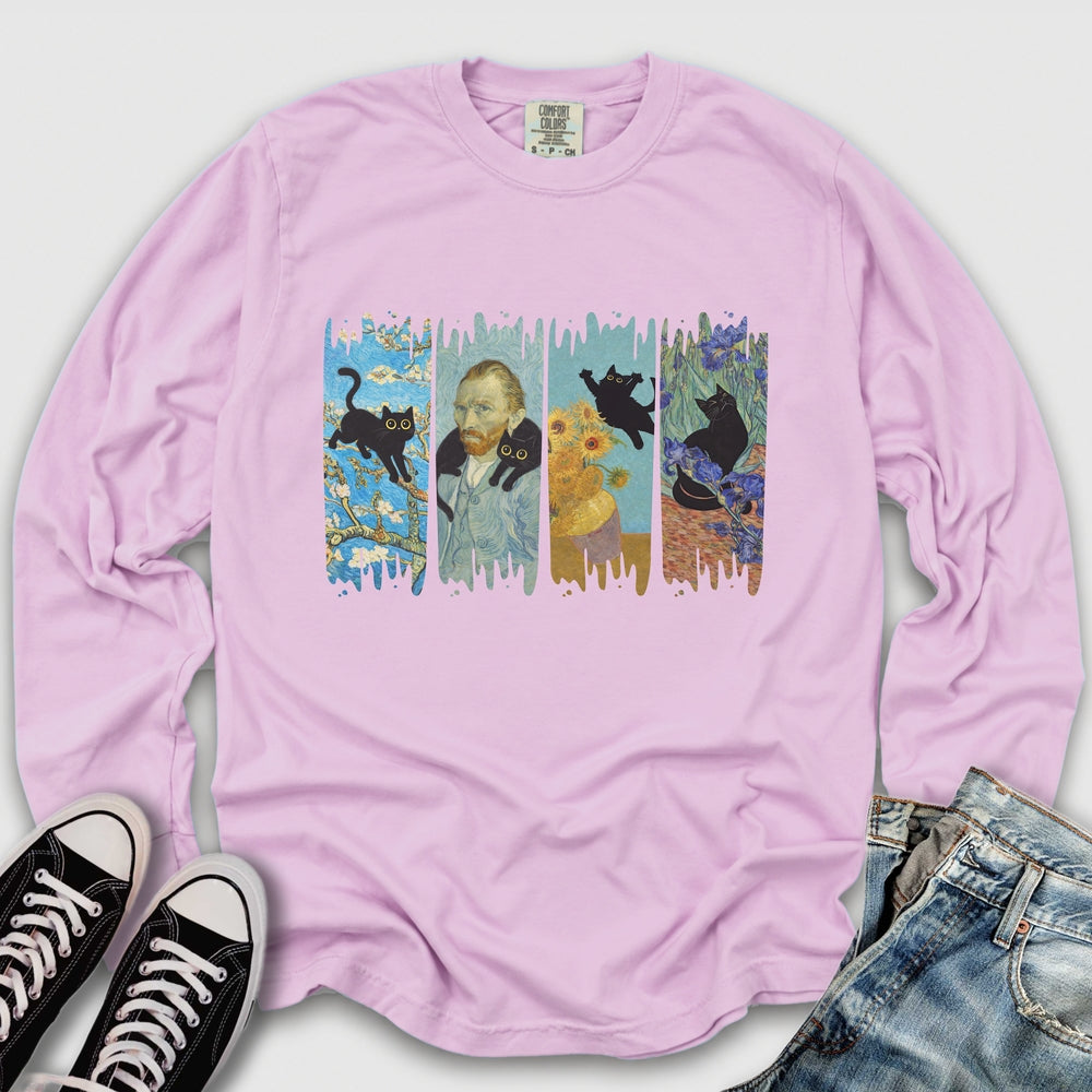 Van Goghs Cat Long Sleeve Tee