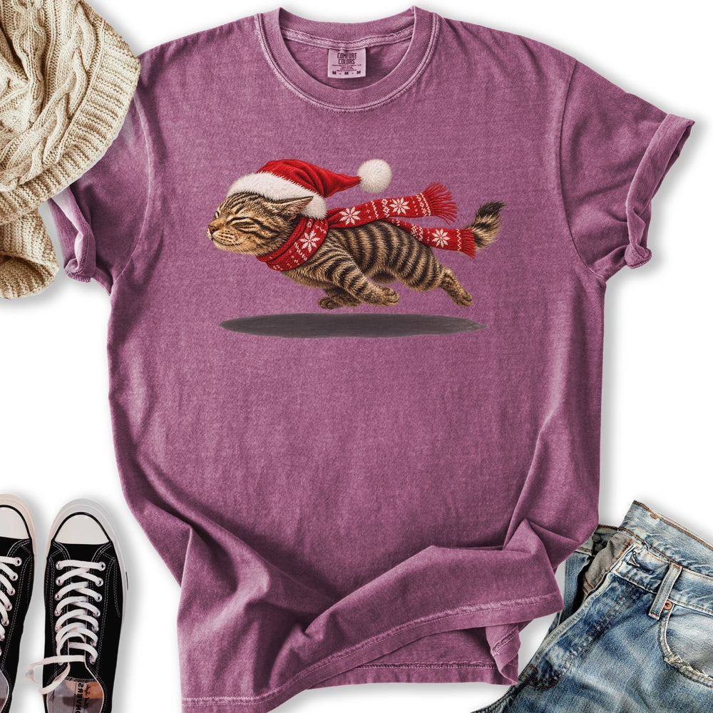 Christmas Zoomies Cat Relaxed Tee