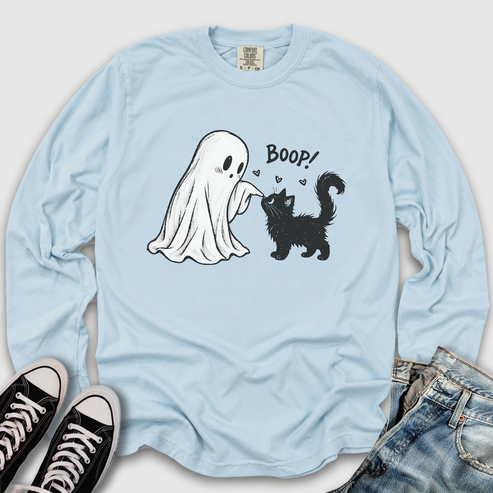 Boop Ghost and Cat Long Sleeve Tee