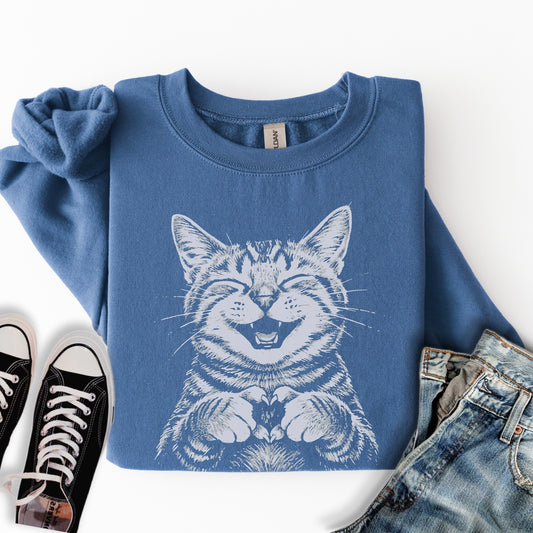 Cat Love Heart Sweatshirt