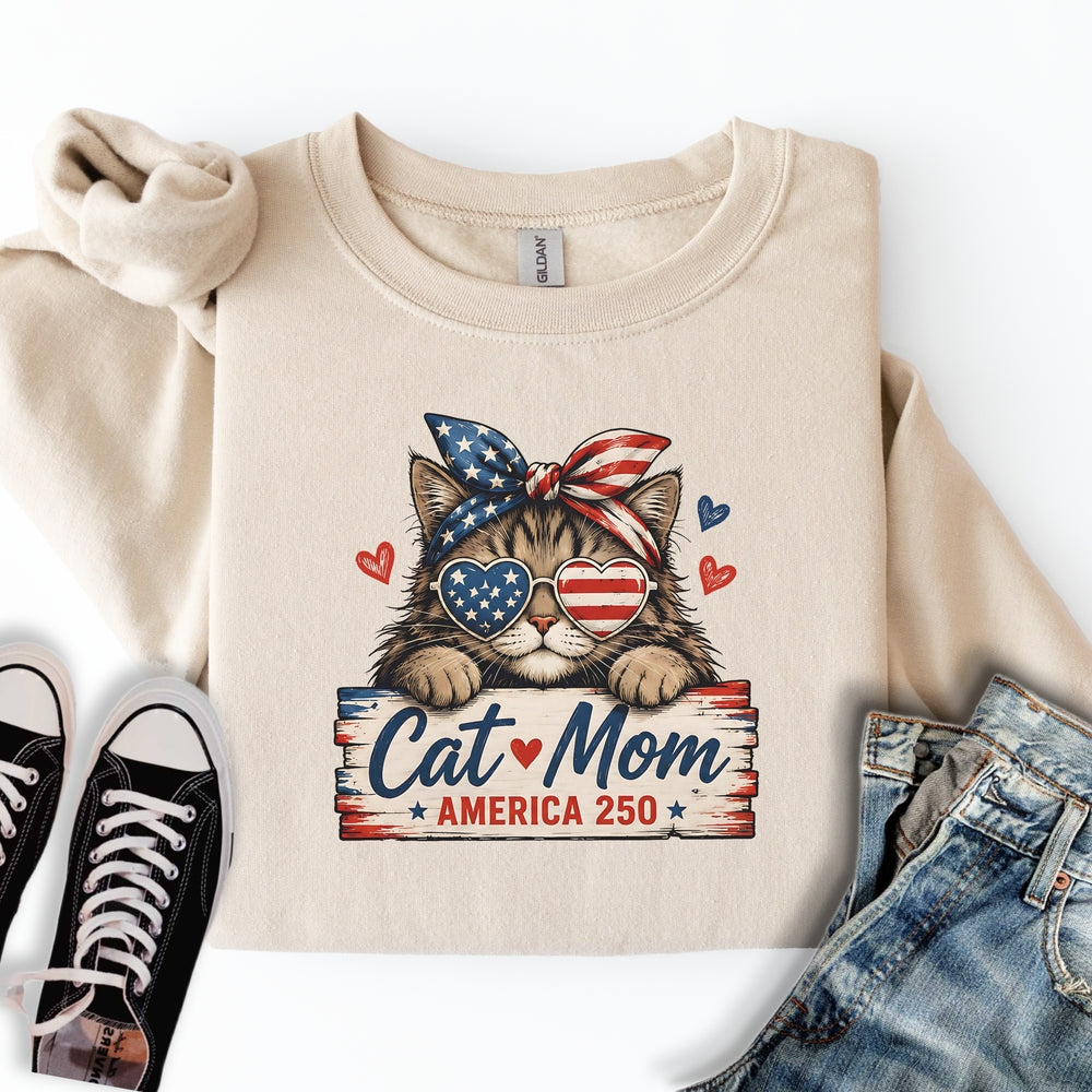Cat Mom America Sweatshirt