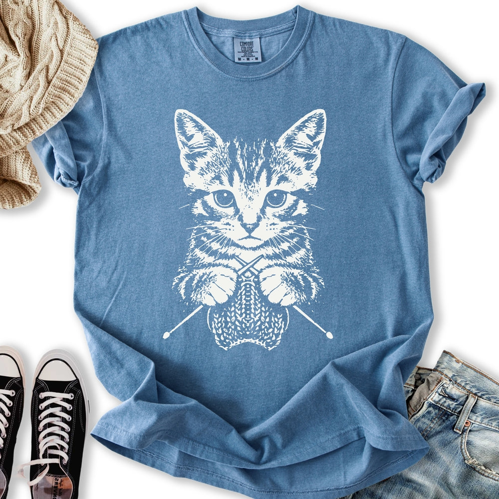 Knitting Cat T-Shirt