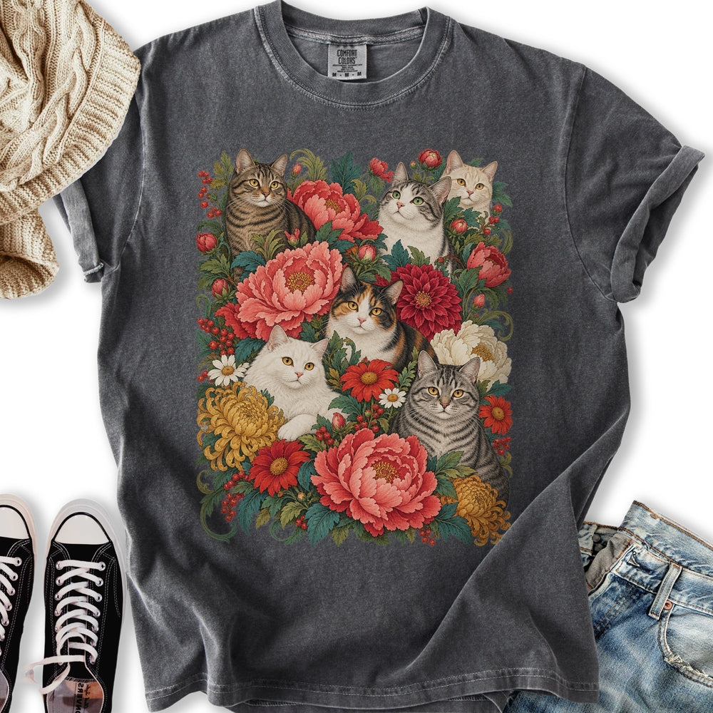 Cats In Bloom Relaxed Tee